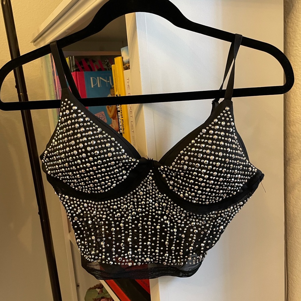 Glitter crop bralette